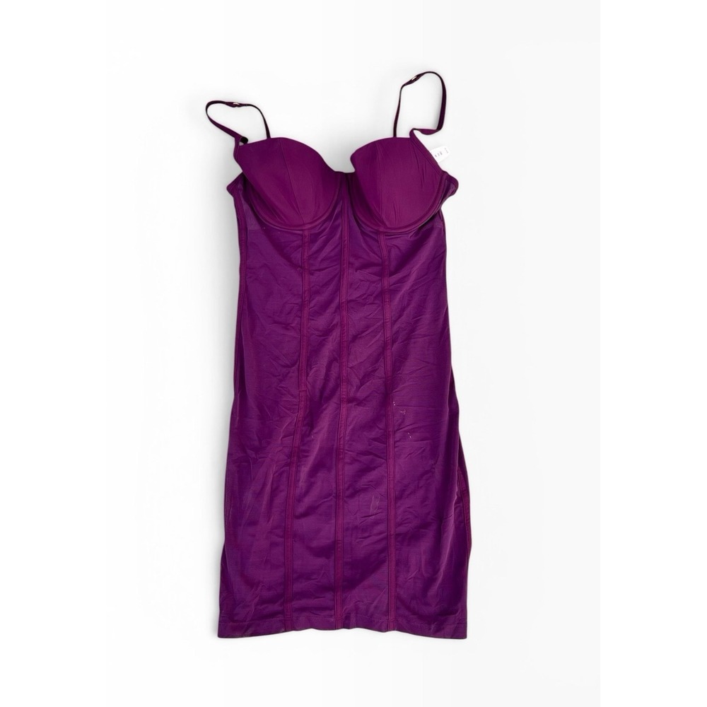 Victoria's Secret NWT Very Sexy Dress Slip Lace Shapewear Garter Burgundy Corset